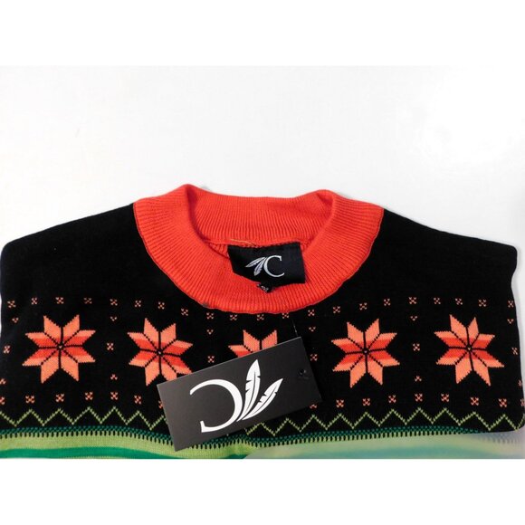 Choctaw Casino Christmas Sweater 2XL Red Green Black Reindeer Snowflake Cotton - Picture 9 of 12
